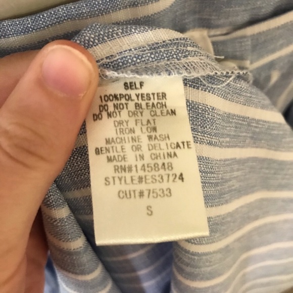 Everly Striped Button Skirt - Picture 3 of 4